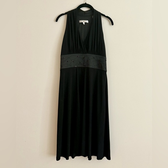 Evan Picone Halter Top Black Dress - Size 4 - Picture 1 of 12
